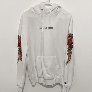 Civil Regime x Champion White Roses Hoodie